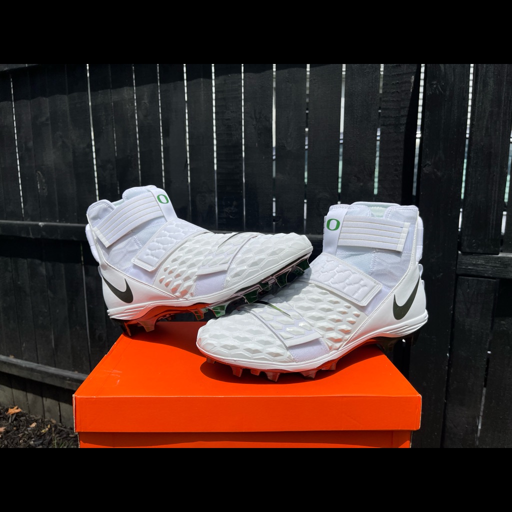Nike Force Savage Elite 2 White Football Cleats Oregon Ducks Pe Men’s Size 17